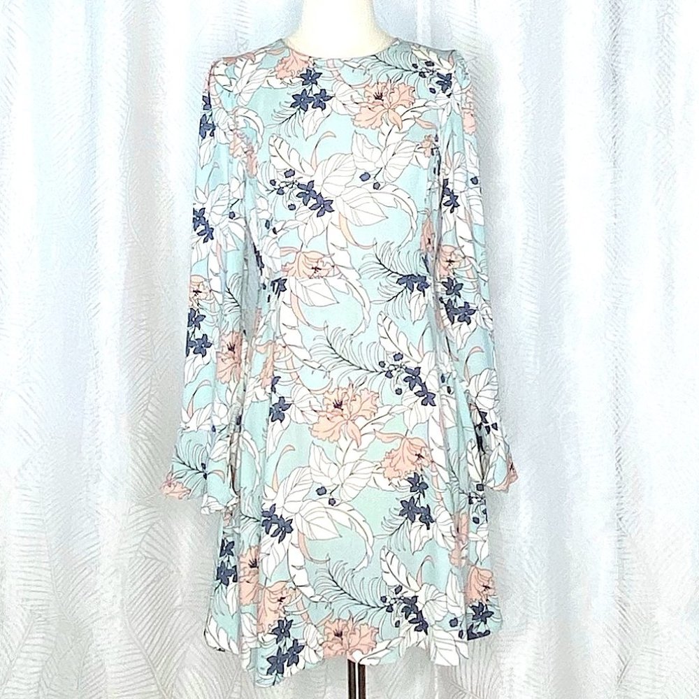 Lush Floral Dress Bell sleeves